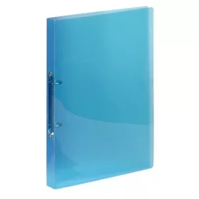   Gyűrűs könyv, 2 gyűrű, 20 mm, A4, PP, VIQUEL Propyglass, kék (IV020272)