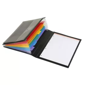   Harmonikamappa, PP, 6 rekeszes, VIQUEL Manager Rainbow Class, fekete (IV050967)
