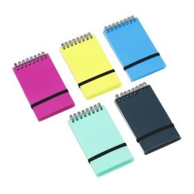   Spirálnotesz, 75x125 mm, vonalas, VIQUEL Propyglass Mini, vegyes színek (IV052083)