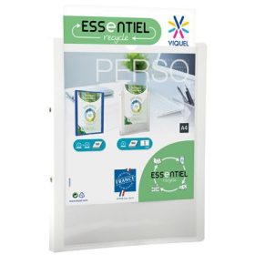   Gyűrűs könyv, panorámás, 2 gyűrű, 25 mm, A4, PP, VIQUEL Essentiel Perso, fehér (IV091742)