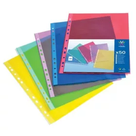   Genotherm, lefűzhető, A4, 50 mikron, víztiszta, VIQUEL Trend, vegyes színek (IV106050)