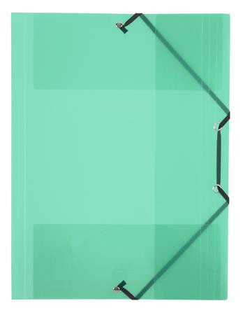 Gumis mappa, 15 mm, PP, A4, VIQUEL Propyglass, zöld (IV113373)