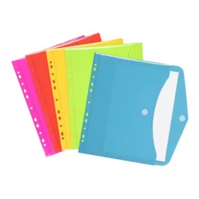   Irattartó tasak, A4, PP, patentos, VIQUEL Happy Fluo, vegyes színek (IV151731)