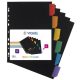 Regiszter, műanyag, A4 Maxi, 6 részes, VIQUEL Rainbow Class, fekete (IV157067)