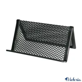   Névjegytartó, fémhálós, VICTORIA OFFICE, fekete (IVIC01)