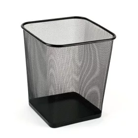   Papírkosár, fémhálós, szögletes, VICTORIA OFFICE, fekete (IVIC23)