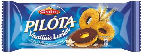 Vaníliás karika, 150 g, GYŐRI Pilóta, tejcsokoládés (KHE015)