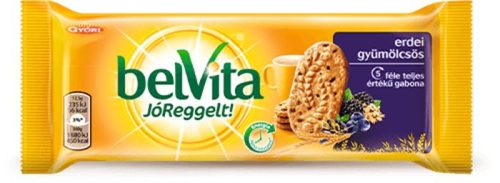 Keksz, 50 g, GYŐRI Belvita Jó reggelt, erdei gyümölcsös (KHE081)