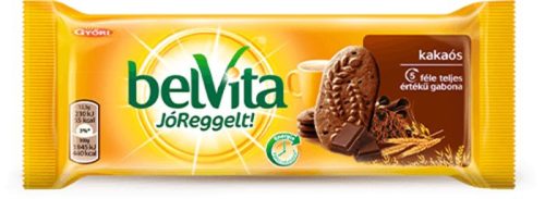 Keksz, 50 g, GYŐRI Belvita Jó reggelt, kakaós (KHE082)