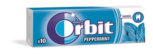 Rágó, 14 g, ORBIT Peppermint drazsé (KHE106)