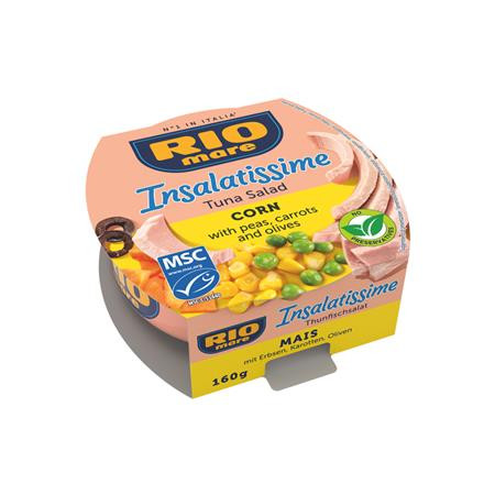 Tonhalsaláta, 160 g, RIO MARE Insalatissime, kukoricával (KHE224)