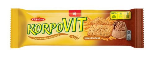 Korpovit keksz, 174 g, GYŐRI, teljes kiőrlésű (KHE266)