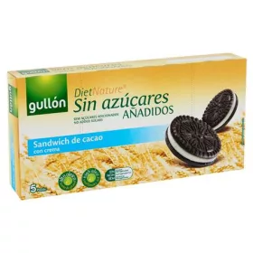   Keksz, édesítőszerrel, 210 g, GULLÓN, kakaós, krém töltelékkel (KHE270)