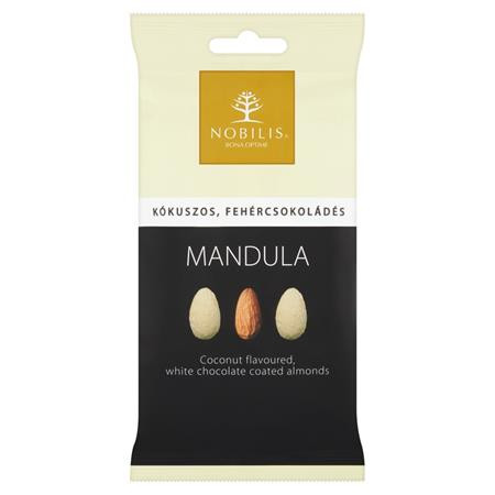 Mandula, 100 g, NOBILIS, kókuszos-fehércsokoládés (KHE289)