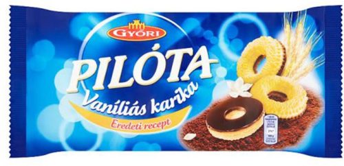 Vaníliás karika, 300 g, GYŐRI  Pilóta, étcsokoládés (KHE294)