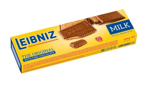 Keksz, 125g, LEIBNIZ Choco, tejcsokoládés (KHE313)