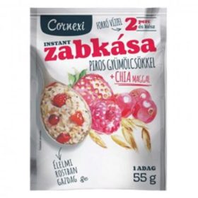   Zabkása, 55 g, CORNEXI, piros gyümölcsös-chia maggal (KHE341)