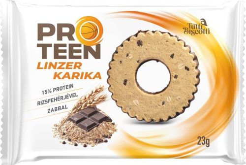 Linzer karika, 23 g, PROTEEN, rizsfehérjével és zabbal (KHE346)