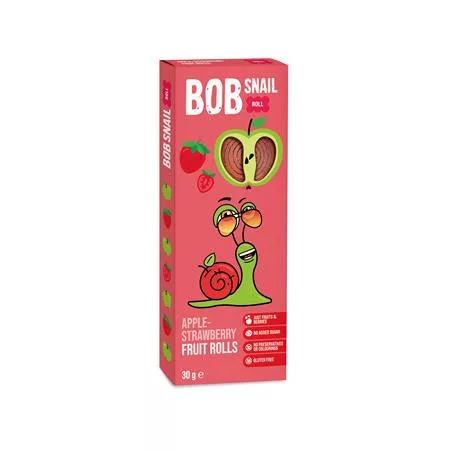 Gyümölcstekercs, 30 g, BOB SNAIL, alma-eper (KHE363)