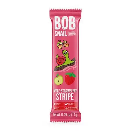 Gyümölcsszelet, 14 g, BOB SNAIL, alma-eper (KHE366)