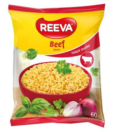 Instant tésztaleves, 60 g, REEVA, marhahúsos íz (KHE376)