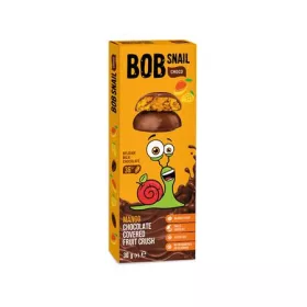   Gyümölcs snack, 30 g, BOB SNAIL, mangó tejcsokoládéban (KHE395)