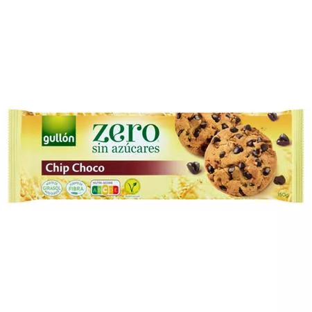 Keksz, 150 g, GULLÓN Chip Choco, gluténmentes, csokidarabokkal (KHE398)