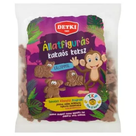   Kakaós keksz, gyerekeknek, 160 g, DETKI, állatfigurás (KHE401)