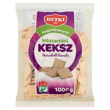 Háztartási keksz, 1 kg, DETKI (KHE404)