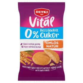   Omlós keksz, cukormentes, 180 g, DETKI Vitál, édes (KHE405)