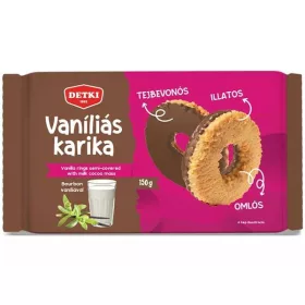   Vaníliás karika, 150 g, DETKI, tejbevonóval mártva (KHE407)