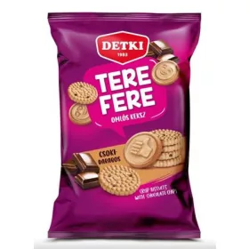   Omlós keksz, 150 g, DETKI Tere-Fere, csokoládé darabokkal (KHE413)