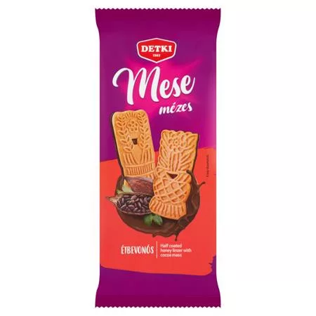 Mézes linzer, 180 g, DETKI Mese, kakaós étbevonómasszával félig mártva (KHE415)