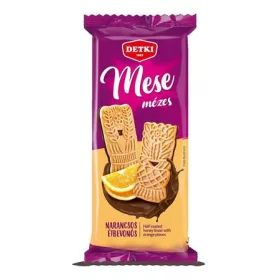   Mézes linzer, 180 g, DETKI Mese, narancsdarabokkal, kakaós étbevonómasszával félig mártva (KHE417)