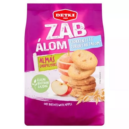 Omlós keksz, 150 g, DETKI Zabálom, almás-zabpelyhes (KHE419)