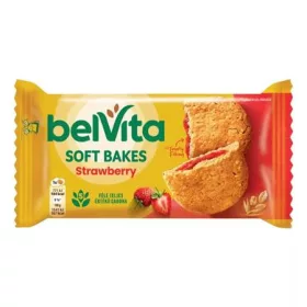   Keksz, 50 g, BELVITA Jó reggelt! Softy epres töltelékkel (KHE422)