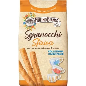   Ropogós kenyérrúd, 8 gabonás, szezámmagos, 210 g, MULINO BIANCO Sgranocchi (KHE429)