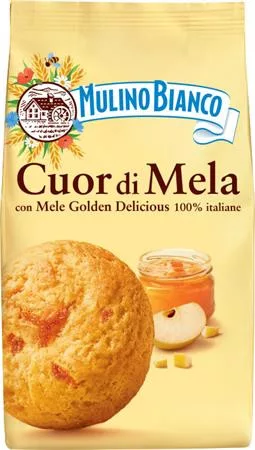 Keksz, 250 g, MULINO BIANCO Cuor di Mela, almadzsemmel töltött (KHE431)