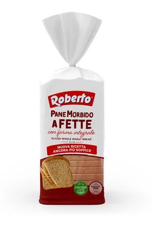 Szeletelt kenyér, teljes kiőrlésű lisztből, 400 g, ROBERTO (KHE449)