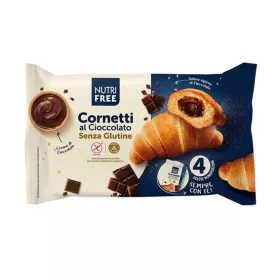   Croissant, glutén- és laktózmentes, 4x60 g, NUTRIFREE Cornetti al Cioccolato, csokoládéval töltött (KHE452)