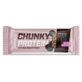   Fehérjeszelet, gluténmentes, 50g, BIOTECH USA Chunky Protein Bar, Black Biscuit (KHEBIOUSA106)