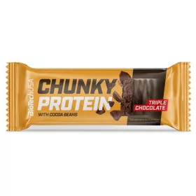   Fehérjeszelet, gluténmentes, 50g, BIOTECH USA Chunky Protein Bar, Triple Chocolate (KHEBIOUSA109)