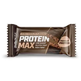   Fehérjeszelet, gluténmentes, 45g, BIOTECH USA Protein Max, dupla csokoládé (KHEBIOUSA111)