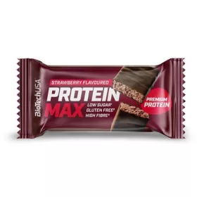   Fehérjeszelet, gluténmentes, 45g, BIOTECH USA Protein Max, eper (KHEBIOUSA112)