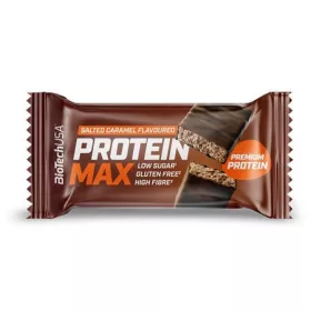   Fehérjeszelet, gluténmentes, 45g, BIOTECH USA Protein Max, sós karamell (KHEBIOUSA115)