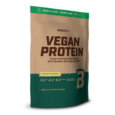Táplálékkiegészítő, 500g, vegán, BIOTECH USA, banán (KHEBIOUSA13)