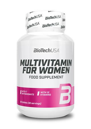 Multivitamin, 60 tabletta, nőknek, BIOTECH USA (KHEBIOUSA23)