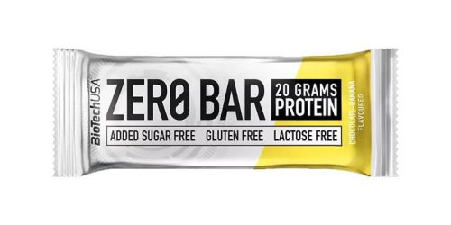 Fehérjeszelet, gluténmentes, 50g, BIOTECH USA Zero Bar, csokoládé-banán (KHEBIOUSA73)