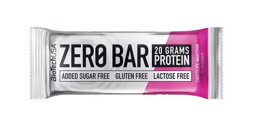 Fehérjeszelet, gluténmentes, 50g, BIOTECH USA Zero Bar, csokoládé-marcipán (KHEBIOUSA76)