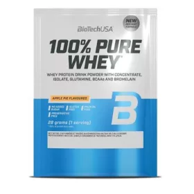   Tejsavó fehérjepor, 28g, BIOTECH USA 100 százalék  Pure Whey, almás pite (KHEBIOUSA89)